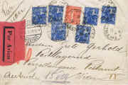 7 timbres lettre pour l'Autriche autriche Jeanne 257