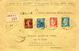 Lettre charge pour  Madagascar. Jeanne 257