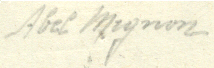 Autographe d'Abel Mignon   Jeanne 257